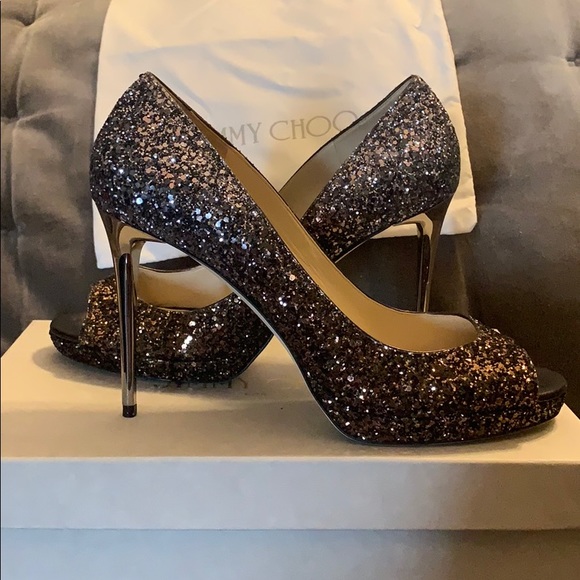 Jimmy Choo Luna 100 - glitter - Kate Middleton - Picture 2 of 8